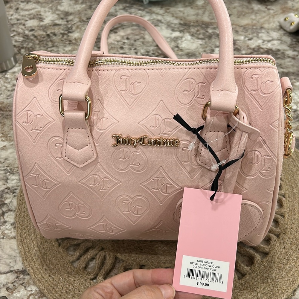 Juicy Couture Pink Embossed Logo Satchel